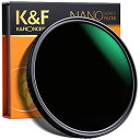 K&F Concept 55mm 可変NDフィルター ND8-ND128 X状ムラなし 日本製AGC光学ガラス HD超解像力 低い反射率 28層ナノコーティング 撥水撥油キズ防止 薄型 ビデオ/風景撮影の減光フィルター 【メーカー直営店】