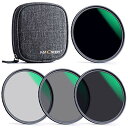K&F Concept 58mm NDフィルターセット ND4+ND8+ND64+ND1000 日本製AGC光学ガラス HD超解像力 低い反射率 28層ナノコーティング 超薄 撥水防汚キズ防止 フィルターバッグ付き【メーカー直営店】