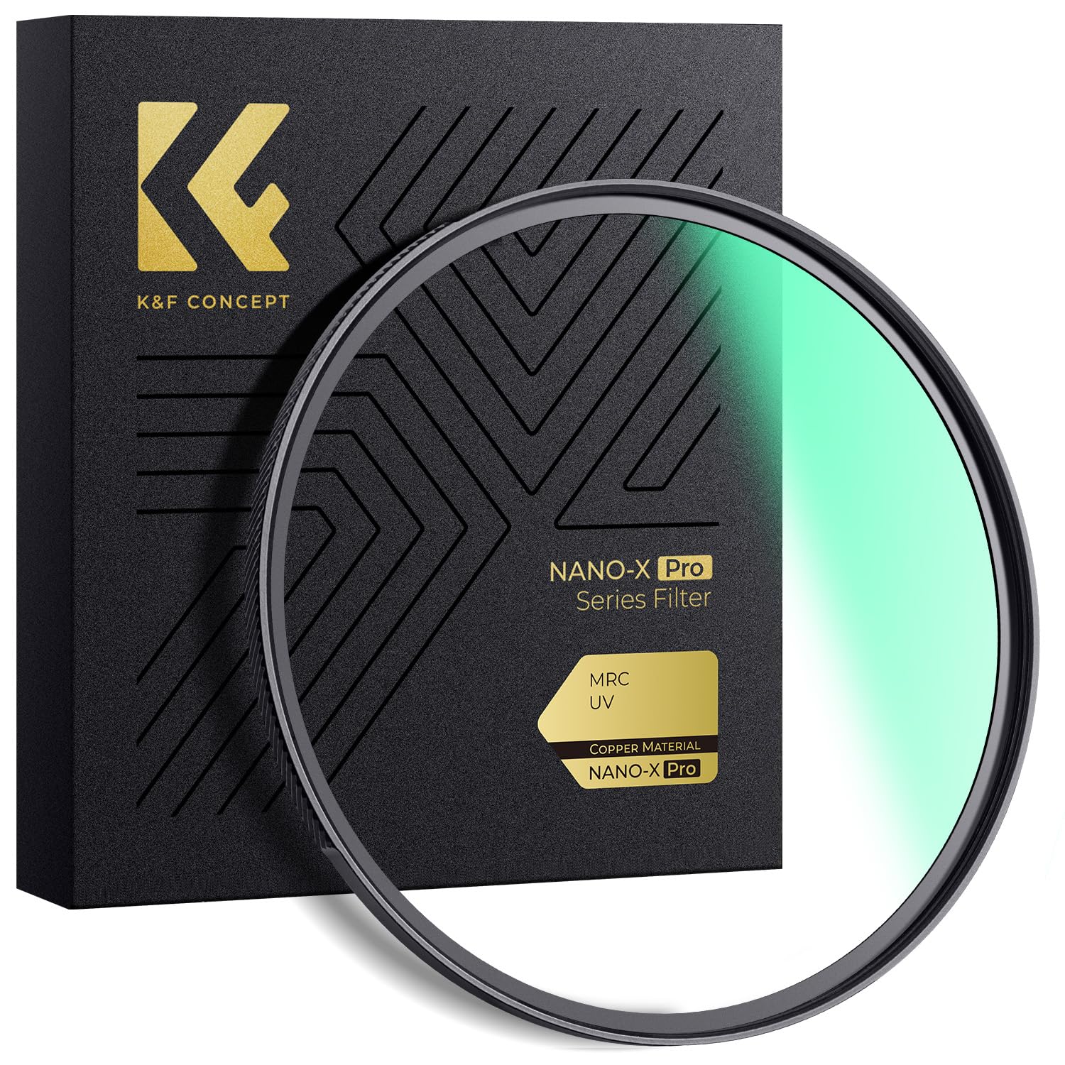 K F Concept レンズ保護フィルター MCUVフィルター 62mm 真鍮製 HD超解像力 99.9 超高透過率 フレアやゴースト防止 色かぶり無し 36層ナノコーティング 撥水防汚 キズ防止 超薄枠 ケラレ無し レンズプロテクター（NANO-X P