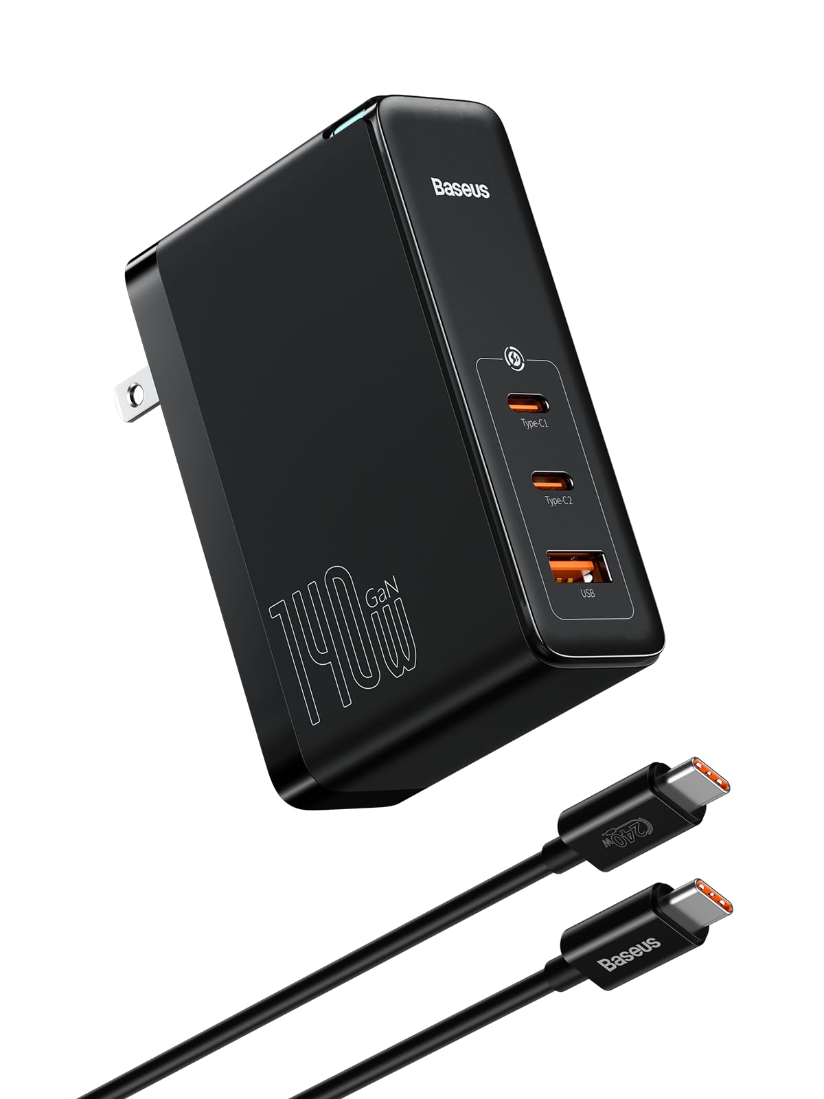 Baseus PD Ŵ 140W 3ݡ ®Ŵ ڹ ΡPCб / GaN5  / 2*USB-C 1*USB-A...