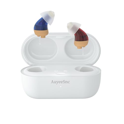 AuyeeSnc集音器高齢者超小型しゅうおんき 耳穴式両耳 USB充電式集音器 音声拡聴器/増幅器 簡単操作 5段階音量調節 両親 敬老の日 母の日 父の日 プ...