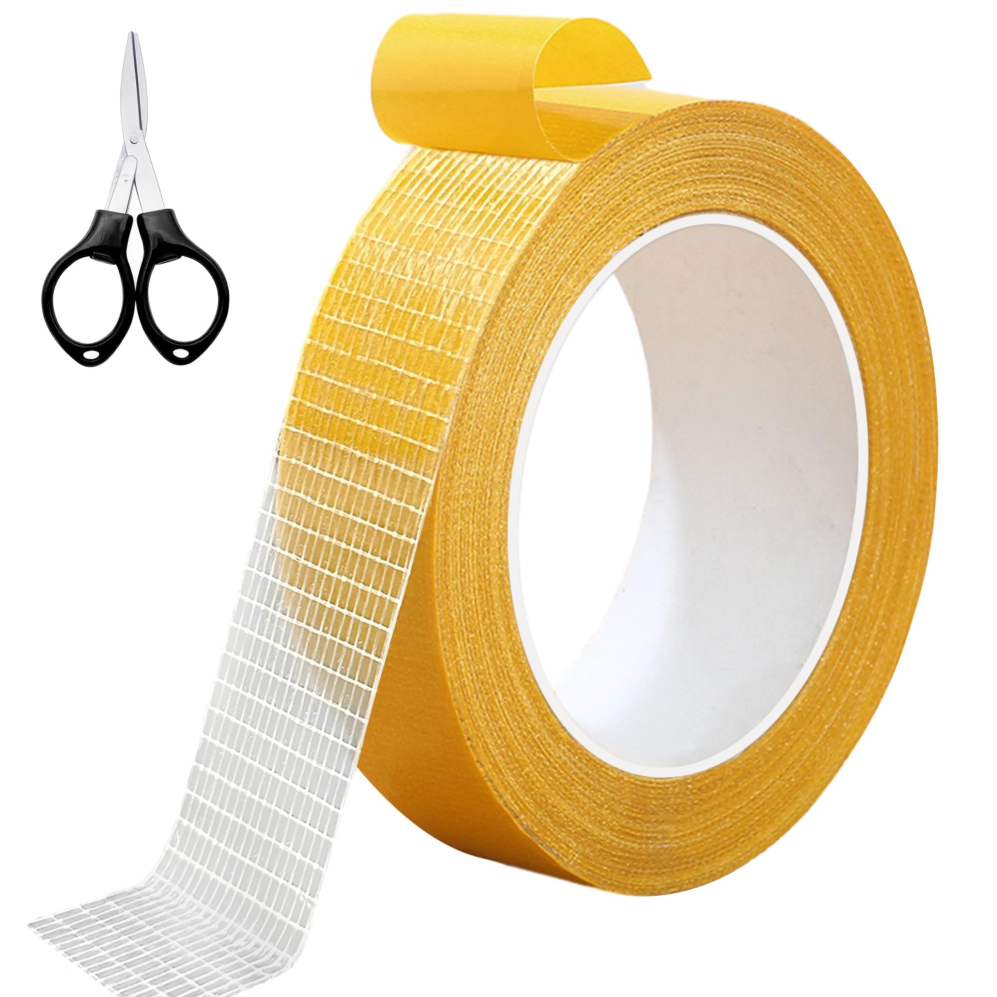 GOKEI 超強力 両面テープ 極 粘着テープ 剥がせる ガラス繊維入り 薄型 メッシュテープ 【接着しにくい素材も対応】 透明 防水 張り替え あと残らない ファイバー 便利 両面メッシュテープ 超粘着性 抵抗性 クリアテープ 透明テープ 使いやすい は