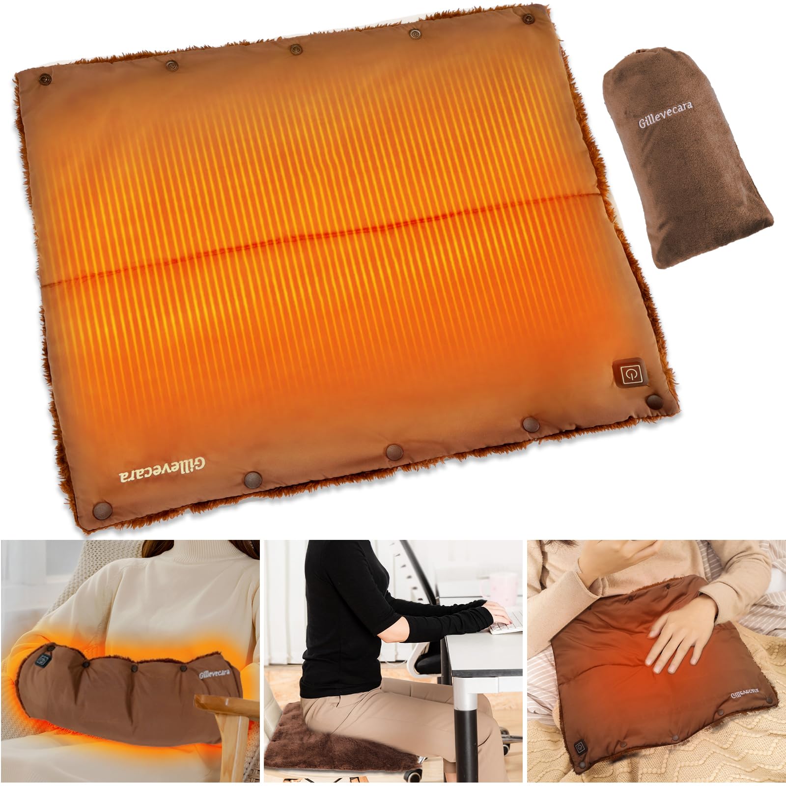 Gillevecara ホットマット 電気マット 10秒速暖 ハンドウォーマー usb ヒーター 3段階温度調整 ホット..