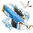 電動ウォーターガン 光る 水鉄砲 電動 【LEDライト&自動給水&2個バッテリー付き】 電動水鉄砲 大容量930ml 超強力飛距離 8-10m 高速連発 水鉄砲 水遊び 子供から大人まで 水遊びおもちゃ 水鉄砲合戦 海水浴/プール/川遊び 夏休み 夏の定番