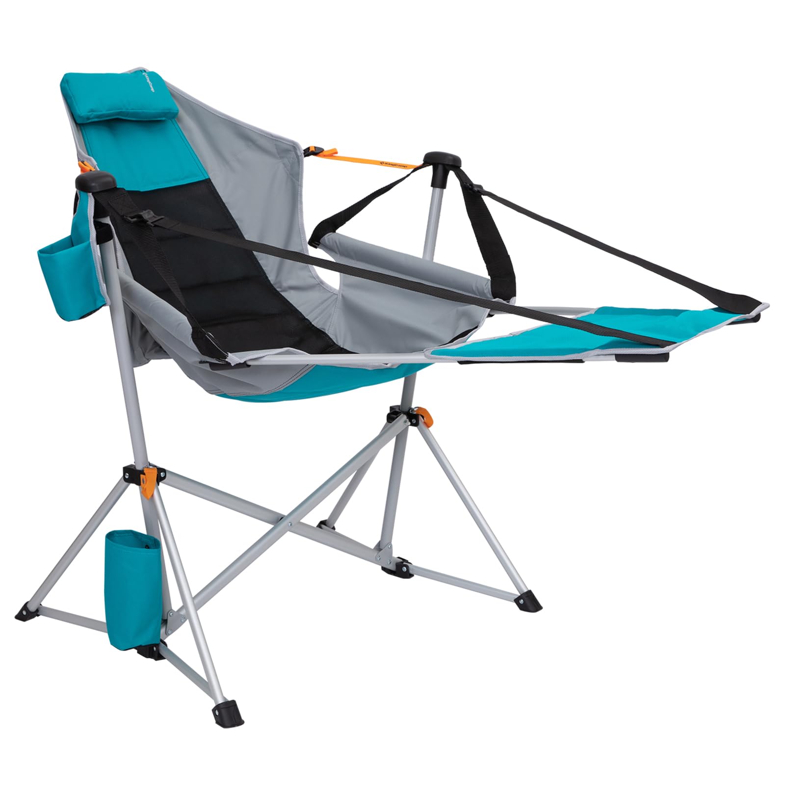 KingCamp ゆらゆらハンモックチェア アウトドア チェア 自立式 折り畳み椅子 角度調整可能 フットレス..