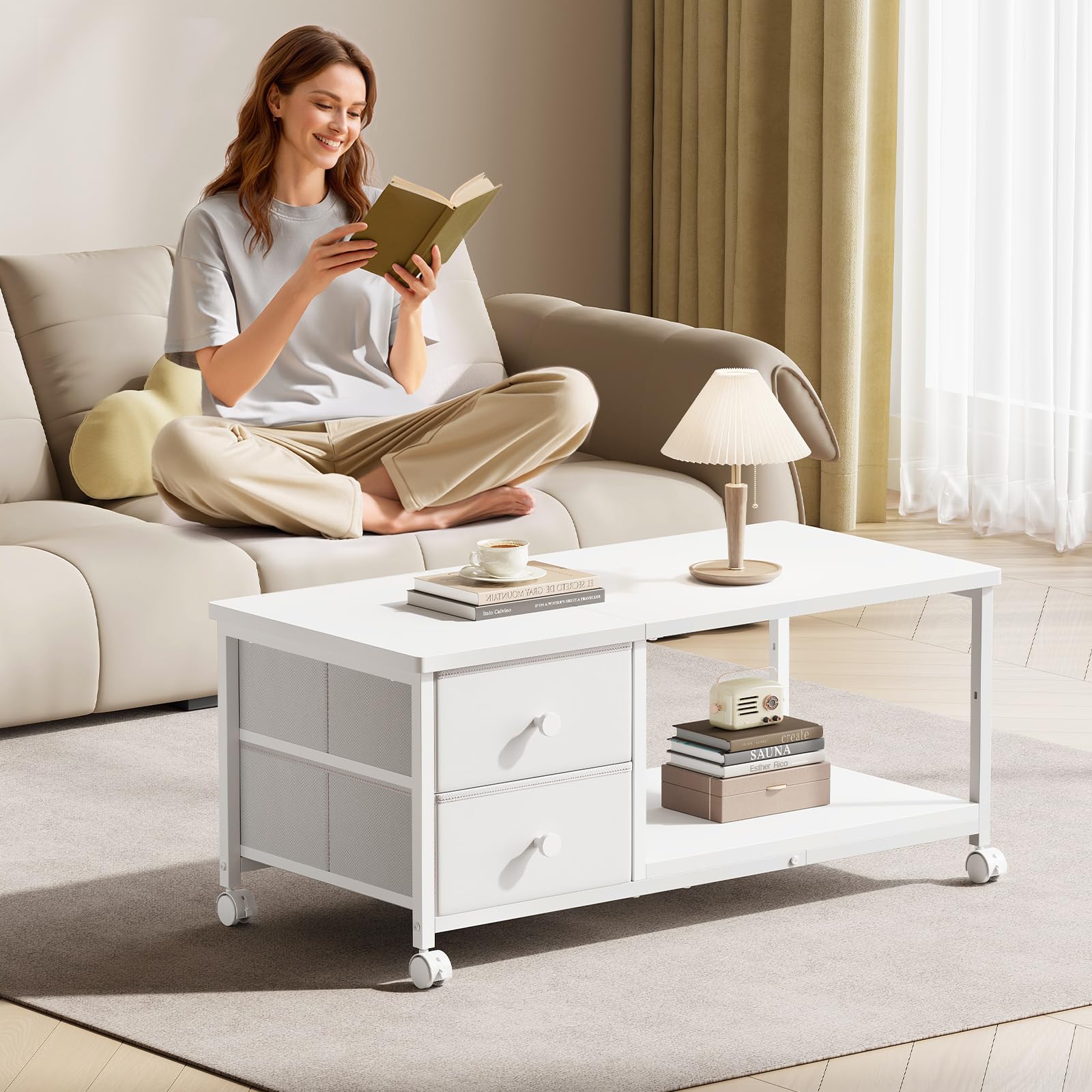 楽天市場】キャスター付き 収納（センターテーブル・ローテーブル