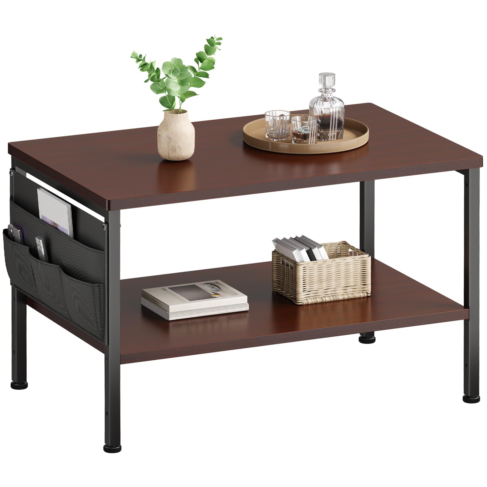 YeTom センターテーブル ローテーブル 一人暮らし ローテーブル 収納付き 幅60cm 層板は調節可能 コー..