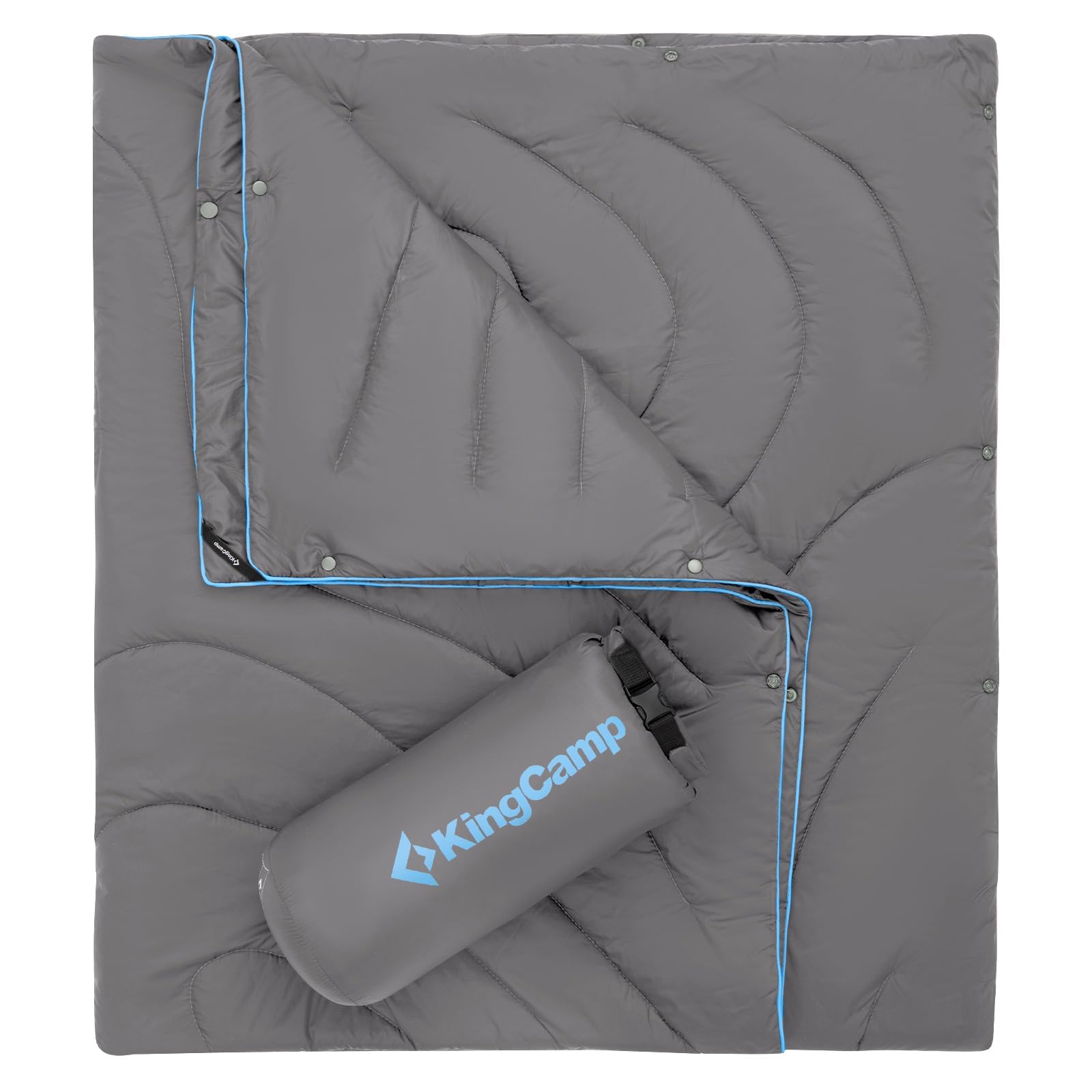 KingCamp キャンプ用ブランケット マルチブランケット 大判 厚手 保温 超軽量 防水 スナップボタン付き 連結可能 コンパクト 携帯便利 アウトドア 毛布 掛け布団 冷房対策 旅行用 車中泊 テント用キルト ソファーカバー 登山 柔らかい おしゃれ