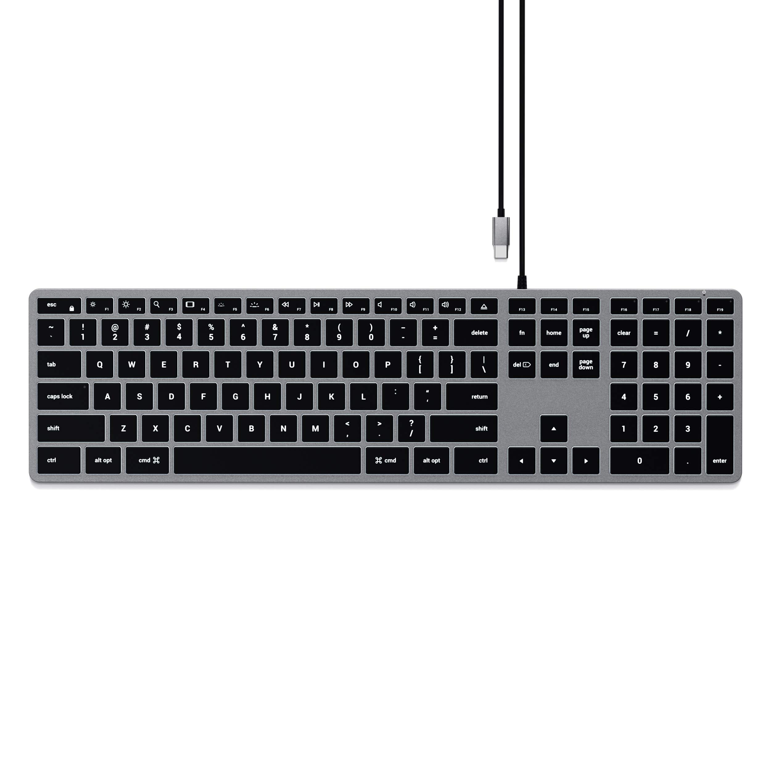 Satechi  W3 USB-C ͭ Хå饤 ܡ US ƥ󥭡դ (MacBook Pro, iMac, M...