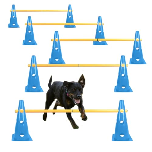 Ennbom ペットハードルセット ドッグアジリティ 犬 室内 屋外 アジリティー アジリティ用具 ペット ド..