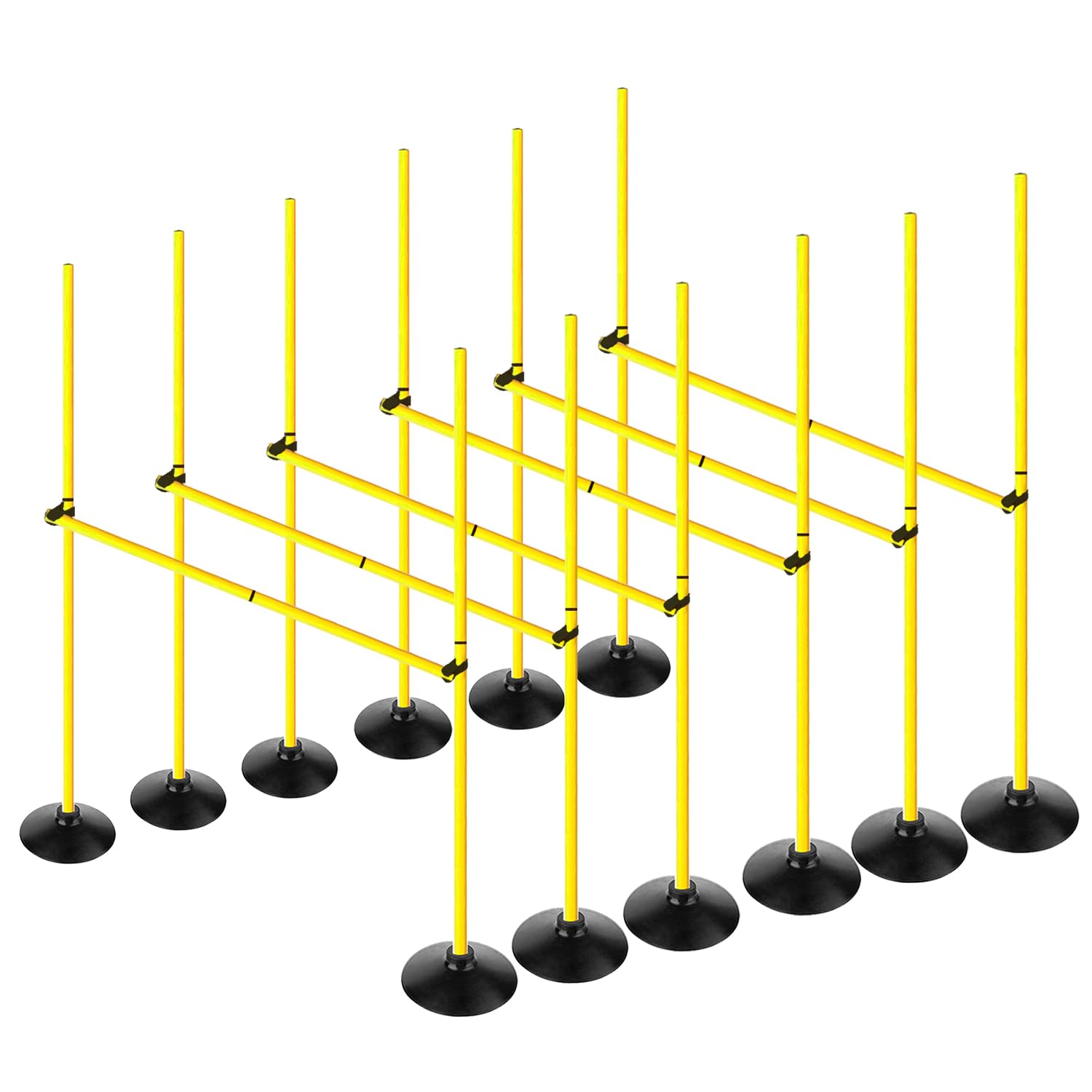 Ennbom アジリティトレーニング ハードルセット用ポール 取り外し可能 高さ調節可能 陸上競技 瞬発力 ..