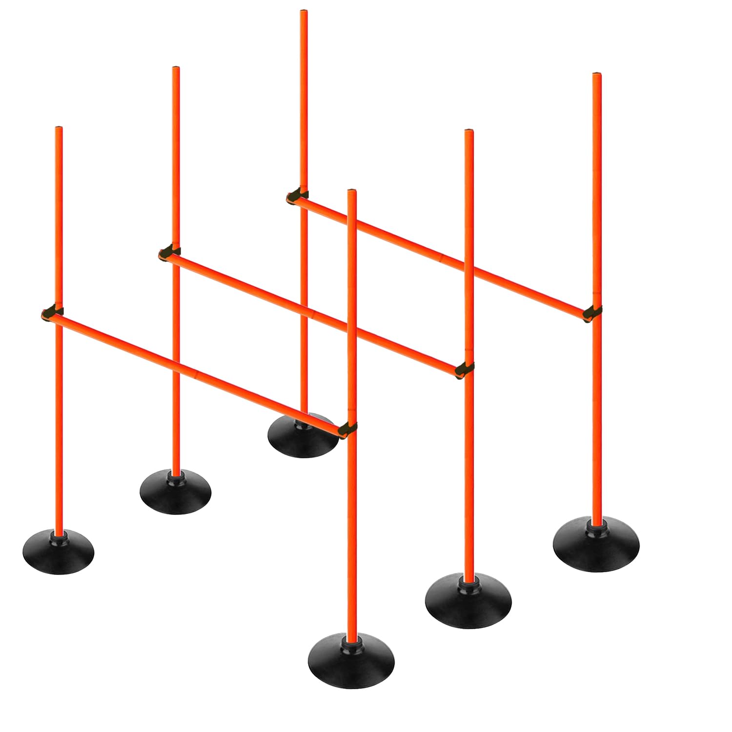 Ennbom ハードル アジリティトレーニング ハードルセットアジリティポール 取り外し可能 高さ調節可能 ..