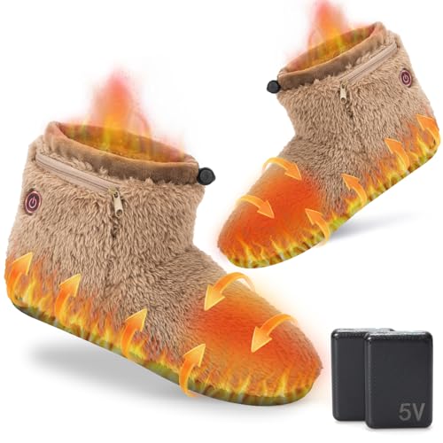 SUPTEMPO 電気スリッパ コードレス 10秒速暖 フットウォーマー 足温器 充電式 ブーツ 歩ける 足元ヒー..