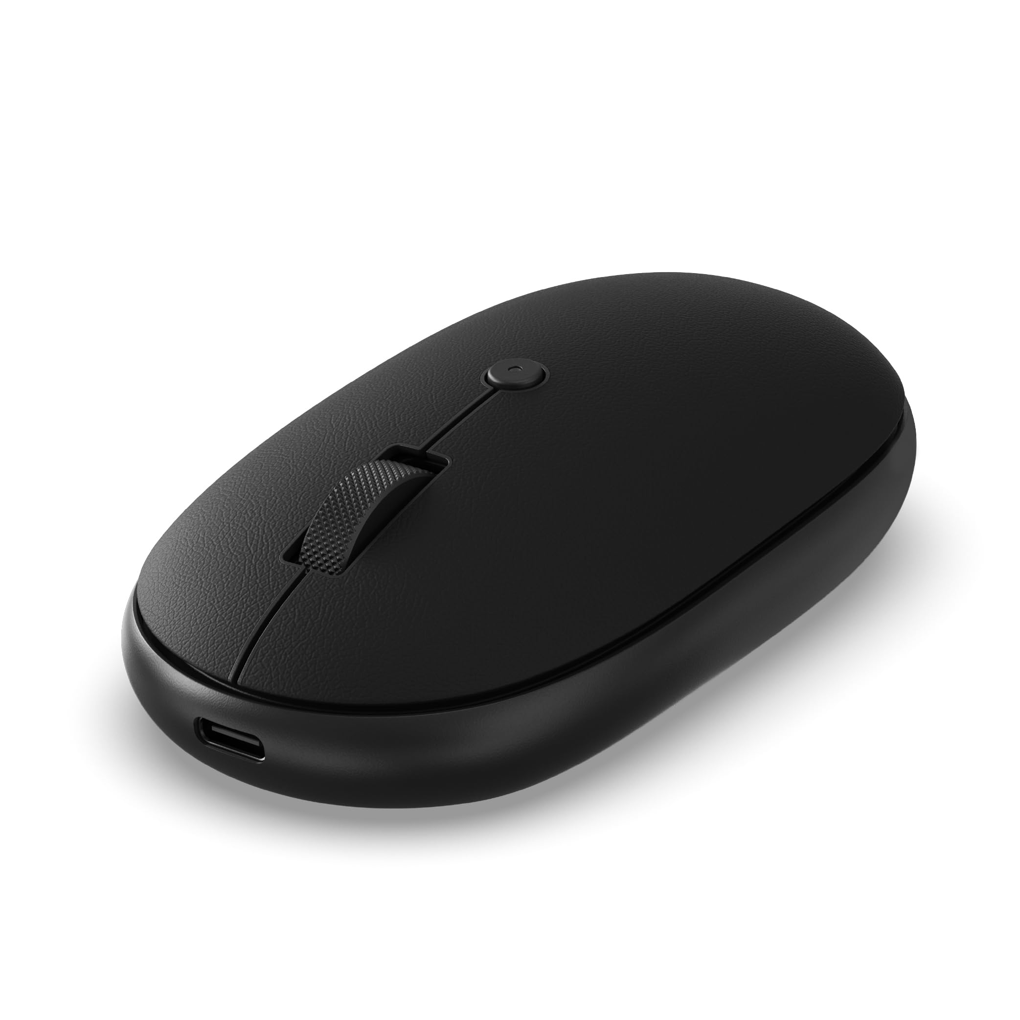 Satechi OntheGo Bluetooth マウス USB-C充電式バッテリー搭載、最大3台のデバイス接続可能、コンパクトでポータブルなワイヤレスマウス ノートパソコン、コンピューター、タブレット用 – ブラ…