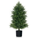 GIANTEX 人工観葉植物 高さ80cm 1本 フェイクグリーン 鉢植え 水やり不要 肥料不要 枯れない インテリア装飾 おしゃれ フェイクツリー