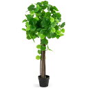 GIANTEX 人工観葉植物 高さ110cm 1本 フェイクグリーン 水やり不要 肥料不要 枯れない インテリア装飾 おしゃれ フェイクツリー