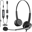 Wantek ヘッドセット USB Type-C 3.5mm 両耳 ノイズキャンセリングマイク付き 3種類プラグヘッドセット Skype、Web会議、コールセンター、リモートワーク、在宅勤務に適用される プロ ビジネス 通信事業者 PC用 3Waysヘッド
