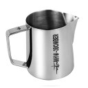 MHW-3BOMBER ミルクピッチャー ラテアート ステンレス 500ml エスプレッソ ミルクジャグ カフェラテ 握りやす 革新デザイン (シルバー) P5002S