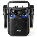 Moukey ワイヤレスマイク スピーカーセット PAセット 軽量 6.5インチサブウーファー Bluetooth対応 充電式 UHFマイク2本 録音MP3/USB/TF ポータブルスピーカー 屋内 家庭用 カラオケ 街頭スピーチ 会議 学校行事に最適 M
