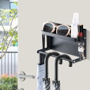 SAIKEYO アンブレラホルダー トレー付き マグネット 傘立て 玄関 小物収納 傘立て 玄関扉収納 フック付き (二個入り, ブラック)
