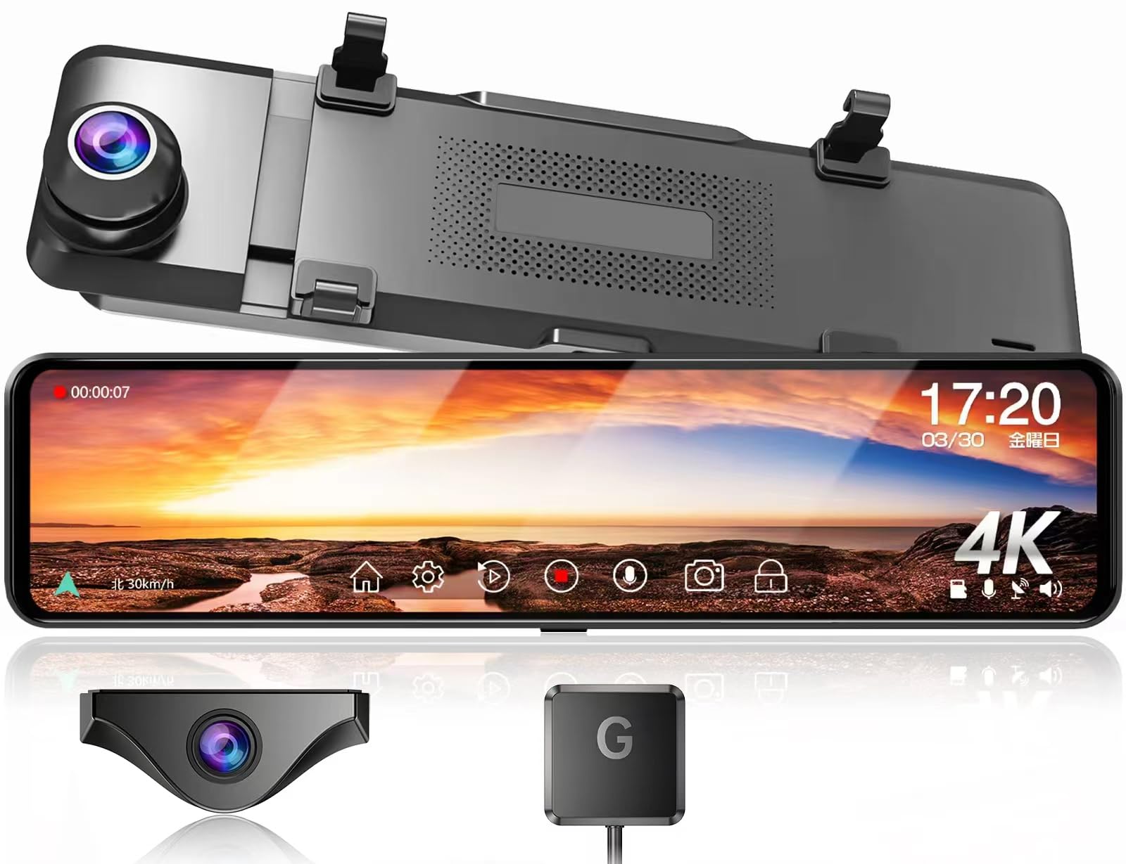 4K画質 ミラー型ドライブレコーダー ドラレコ 前後カメラ 広角 カーナビ 楽天市場】ミラー 型 ドライブ レコーダー 4k（ホビー）の通販