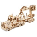 Hallisun 3D木製パズル トラッククレーン 立体パズル 動く木製車メカニカルクラフト手芸 DIY 機械式 大人用 誕生日 組み立てキット 立体パズル お...