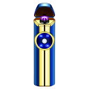 GADATOP トリプル アーク電気ライター、プラズマ ライター屋外、充電式 USB ライター、バッテリー インジケーター付き防風ライター(ブラック)