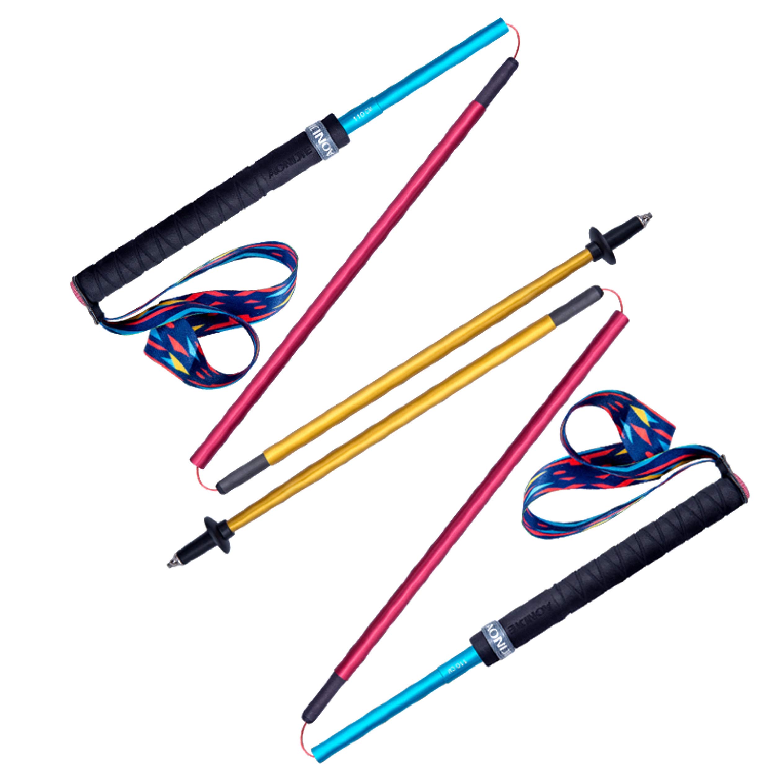 Azarxis トレッキングポール 折りたたみ 軽量 トレランポール 登山ストック 110cm 120cm 130cm トレイルランニング 登山用 ウォーキング...