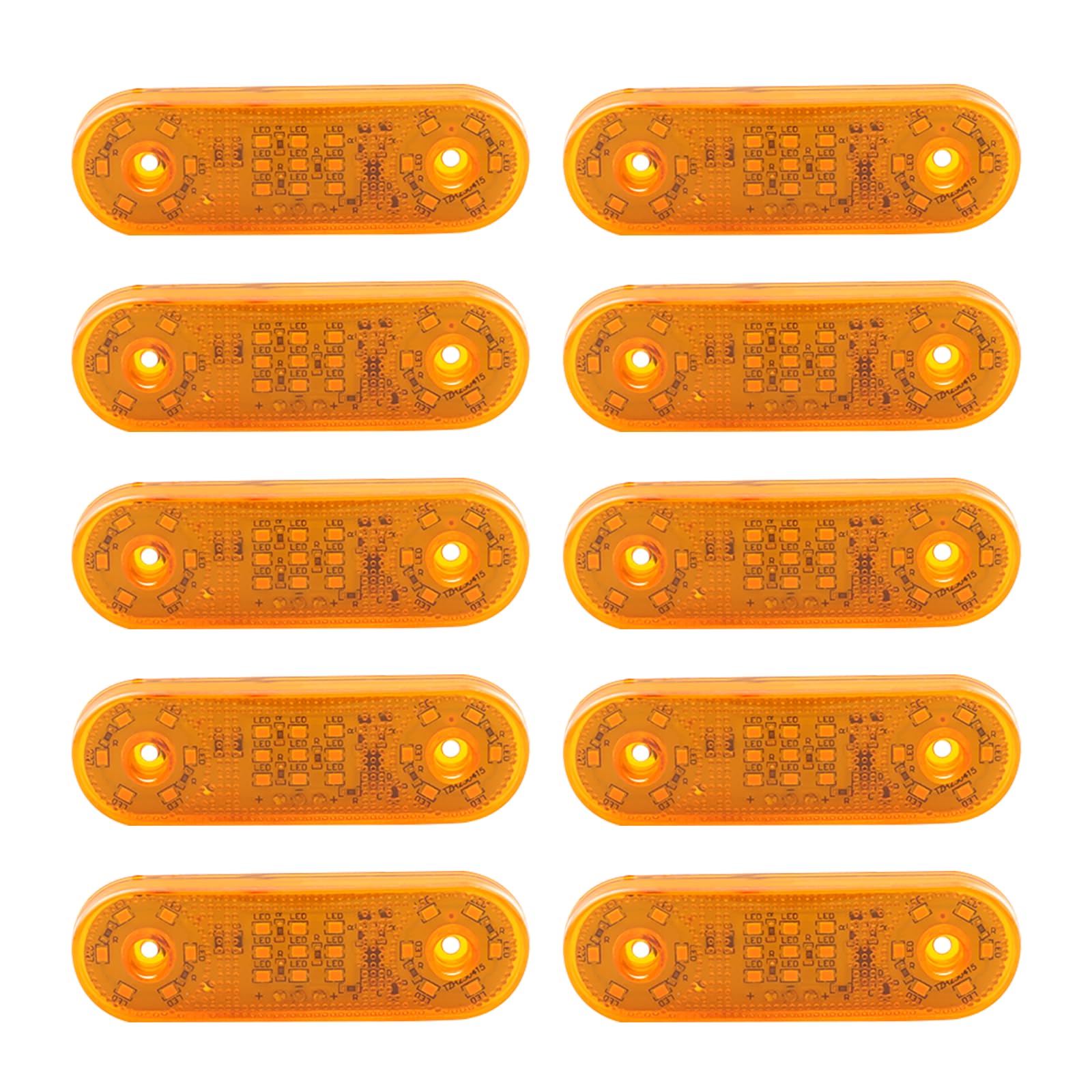 サイドマーカー（10個入り） 21LED 車 トラック用 LED 車幅灯 車側灯 点滅ライト ストロボ 二つのモー..