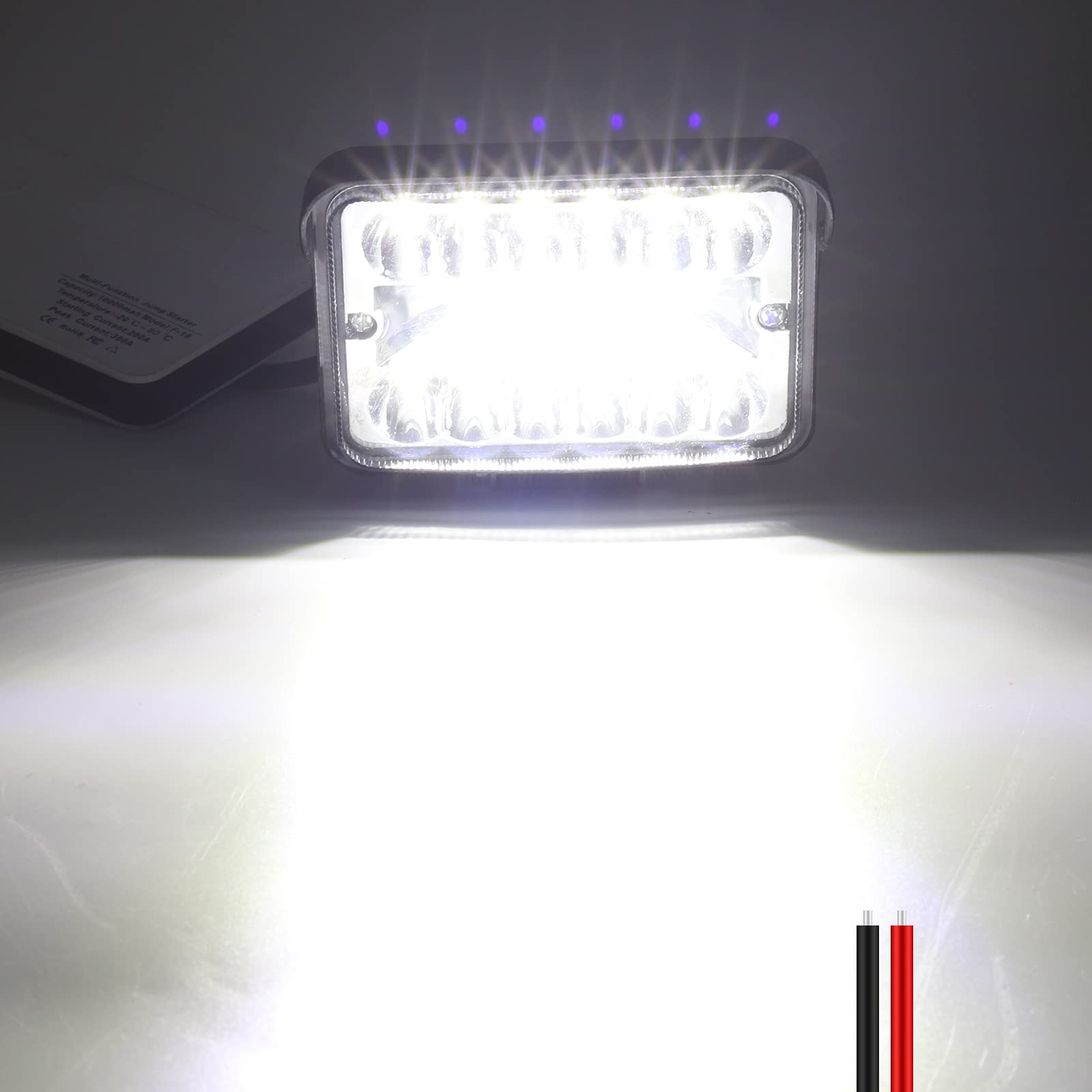 Biqing LED����饤�ȡ�3�����LED�饤�ȥݥåɥ��ե����ɥɥ饤�ӥ󥰥���饤��12V 24V�ɿ她�ݥåȥե�åɥ饤�ȥȥ�å�����4x4 ATV�ܡ��Ȥ��ɲåإåɥ饤�� (2��)