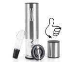 CIRCLE JOY ワインオープナー USB充電式 自動栓抜き コルク抜き 開瓶からワインの保存まで 必要なワインアクセサリーセット、ソムリエナイフを凌駕 お...