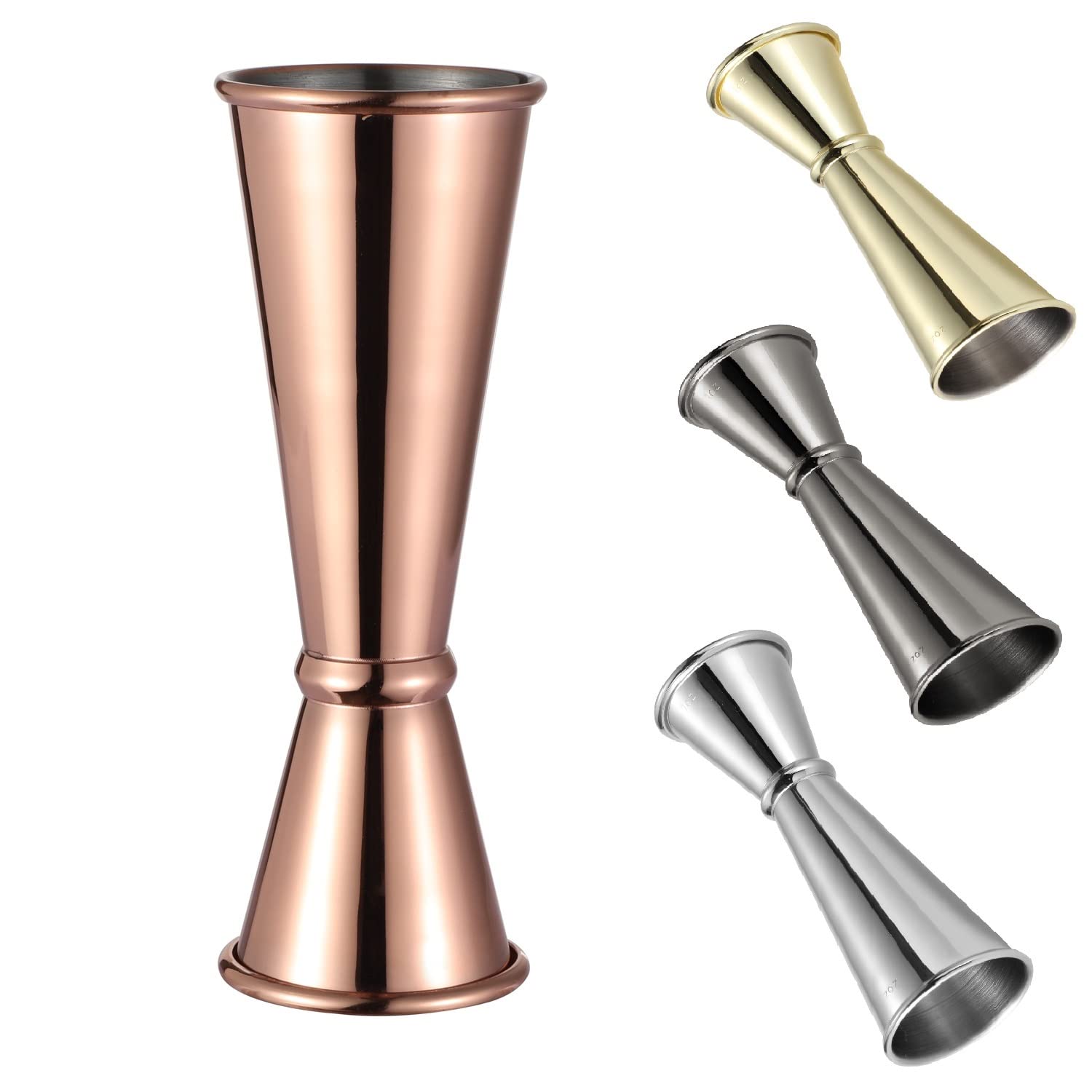 ジガーカップ 30ml/60ml(1oz/2oz) カクテル メジャーカップ 目盛り付き ハイボール メジャー ステンレ..