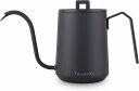 Easyworkz グースネック ケトル 600ml ステンレス鋼 ハンドドリップコーヒーポット 細長い注ぎ口 「マット ブラック」