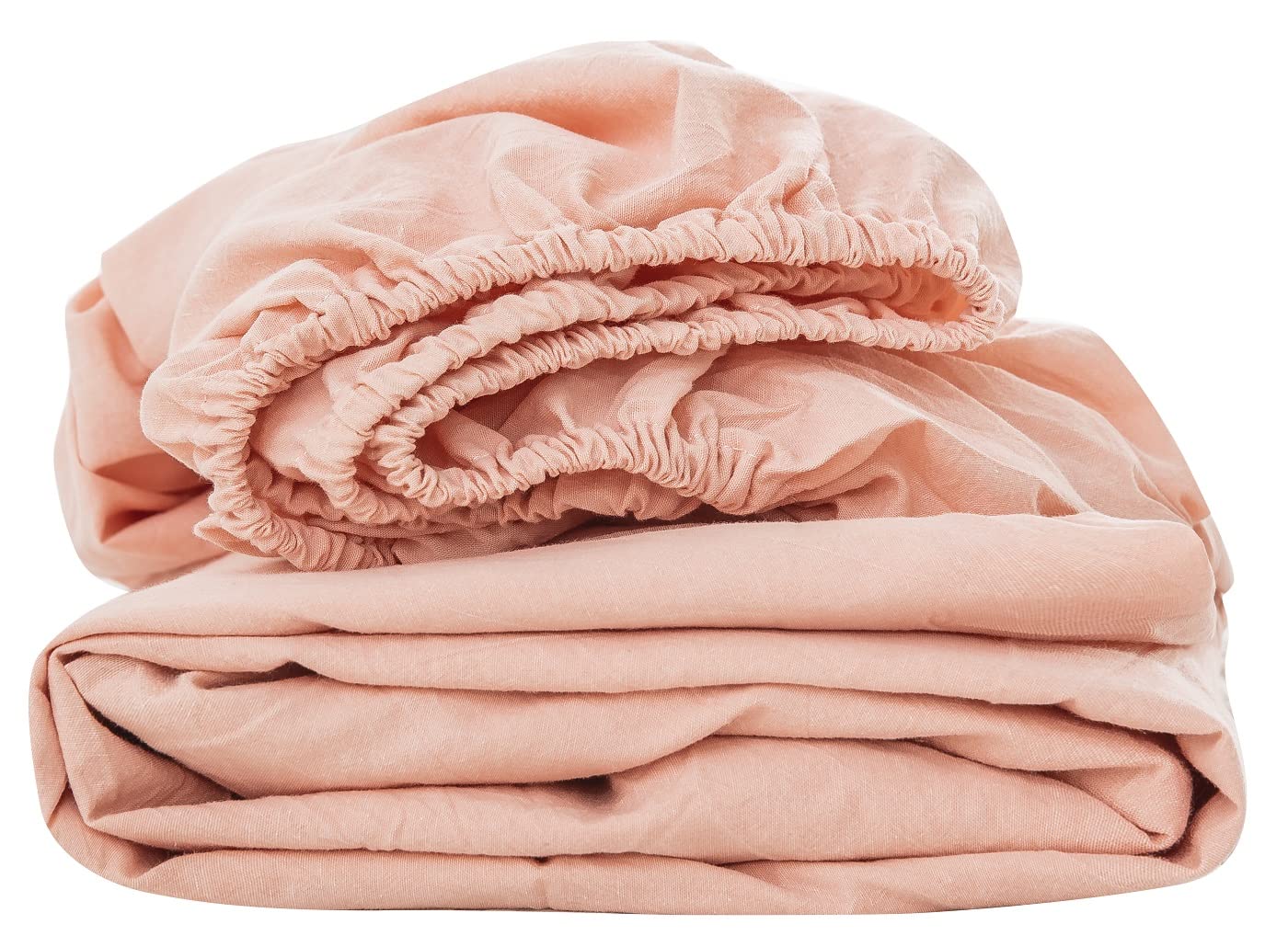 ボックスシーツ シングル マットレスカバー オーガニックコットン マチ30cm 洗いざらしの綿100% ベッドシーツ BOXシーツ 防ダニ サーモンピンク