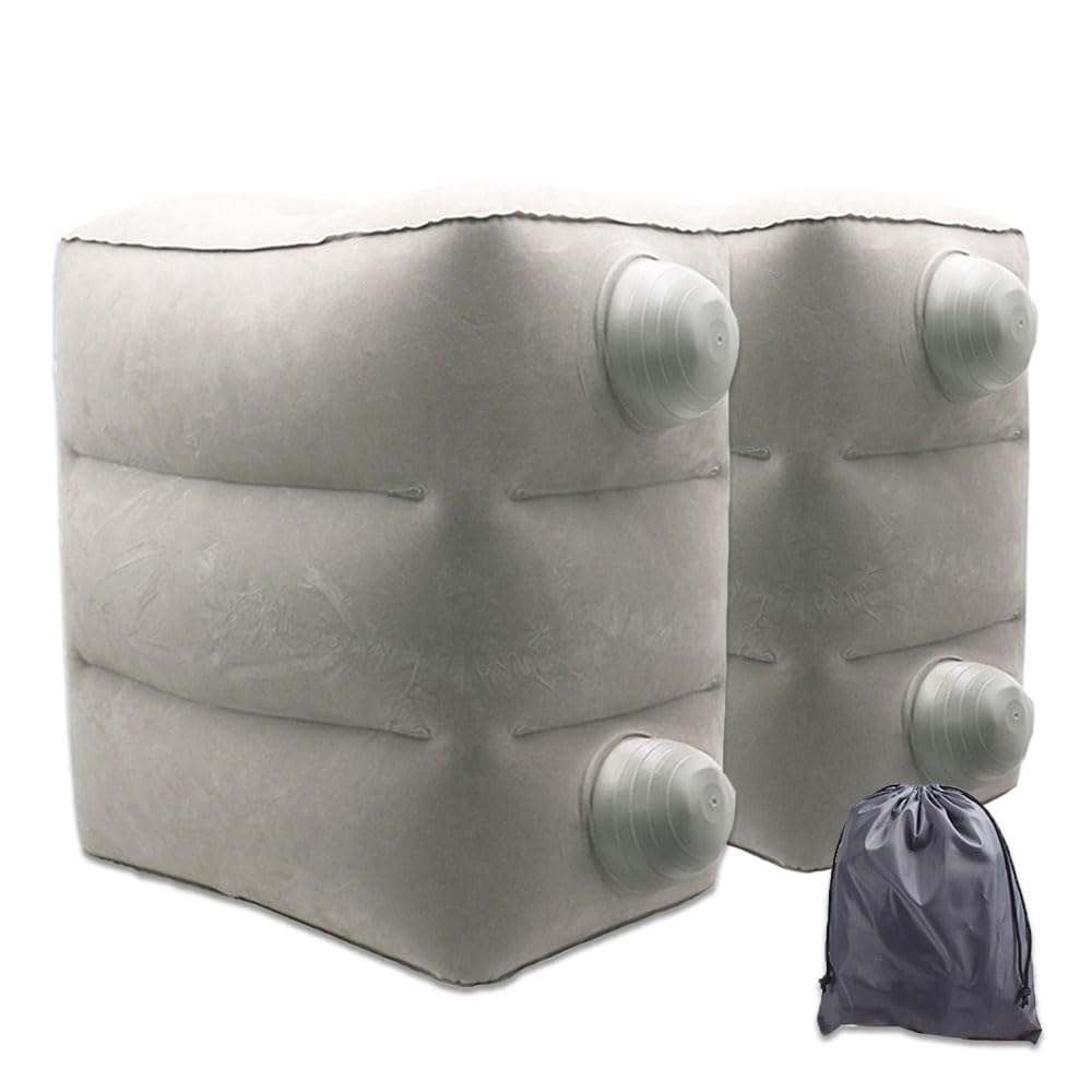 BubuBubu 足置き 足枕 クッション エアーフットレスト エアーオットマン 携帯便利 3Dポンプ付き 足元ク..