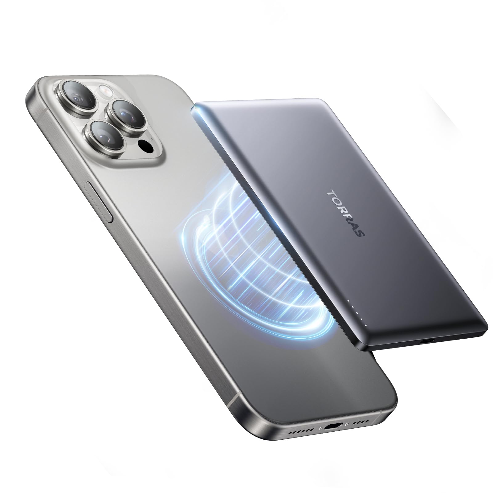 楽天RENEW【2025年進級プロ版】TORRAS モバイル バッテリー MagSafe対応 軽量 小型 マグセーフ充電器 薄型 ワイヤレス充電器 携帯充電器 コンパクト 5000mAh マグネット式 急速充電 PSE認証済み トーラス iPhone&Android対応