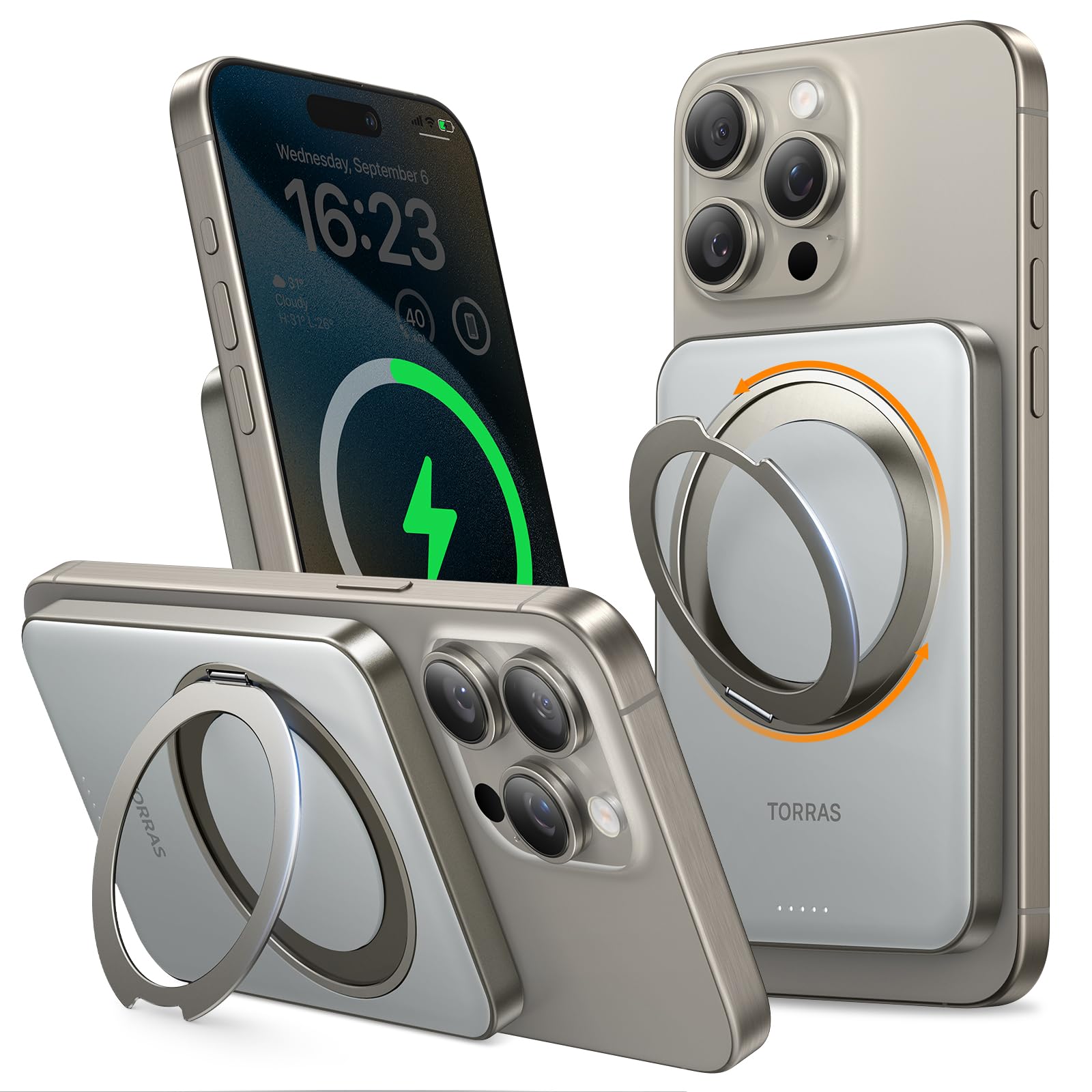 �ڶ������̡�Magsafe�б���TORRAS ��Х��� �Хåƥ꡼ �ޥ������� ���Ŵ� ���� ���� �磻��쥹���Ŵ� �ޥå��ͥåȼ� iphone16 ���ӽ���...