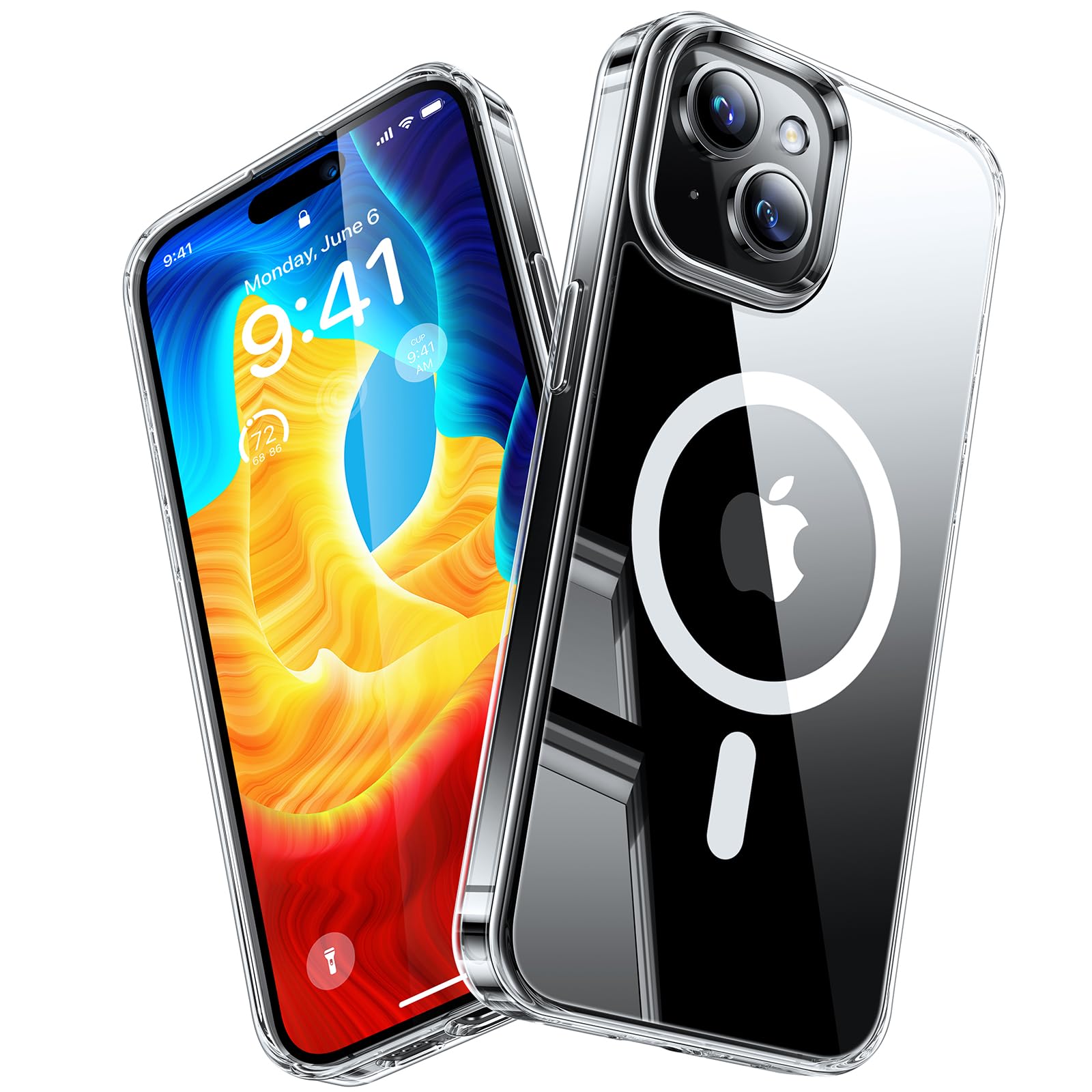 【極限耐黄変！Magsafe対応】TORRAS iPhone 15 用 ケース クリア マグネット搭載 黄ばみなし ワイヤレス充電 耐衝撃 全面保護 あいふぉん15ケース 透明