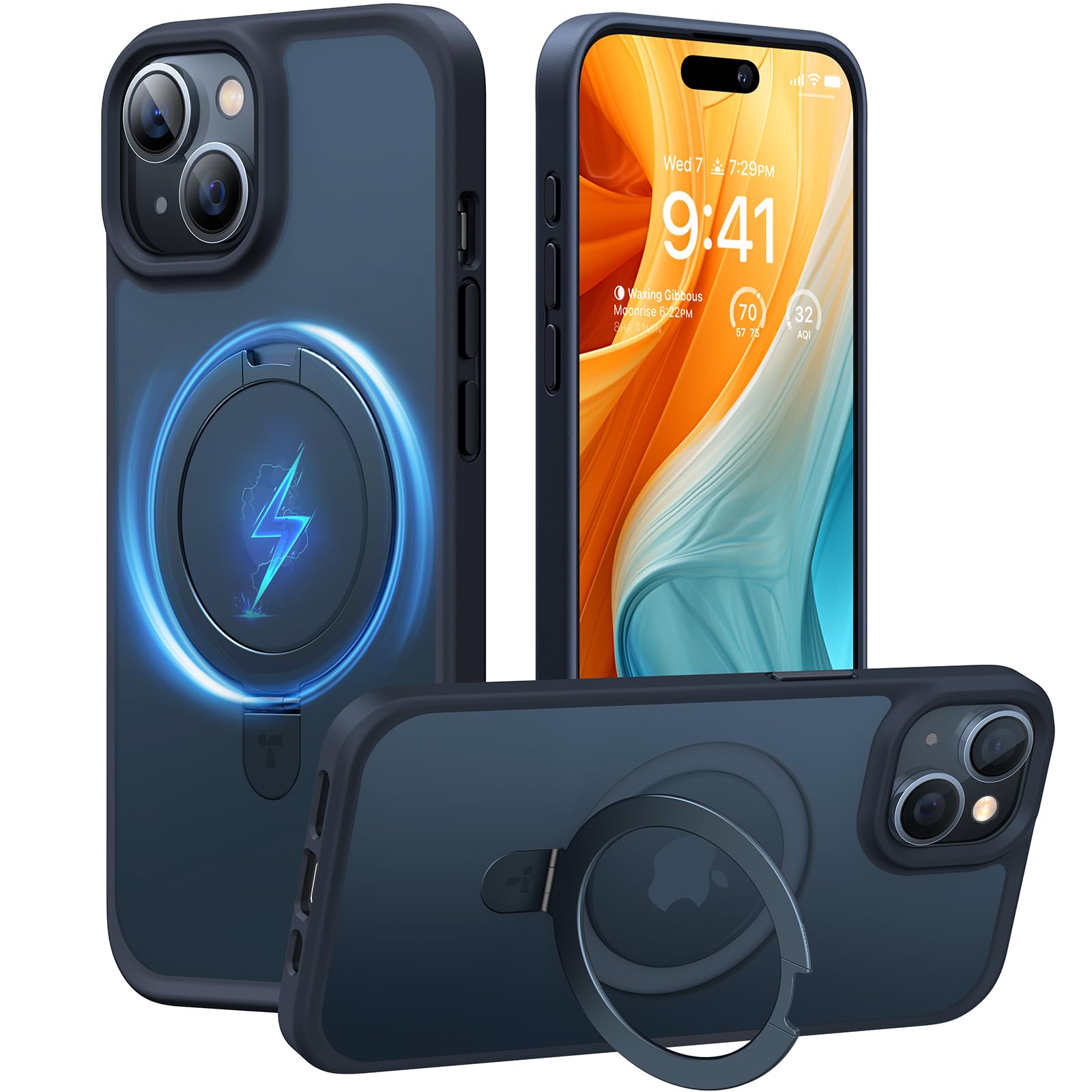 【耐久性NO.1・365日延長保障】 iPhone15 ケース 【多機能スタンドの創始者・TORRAS】Magsafe対応 3万回の開閉認証 縦向き無段階調節 安定性67%向上 永久磁石 5倍の磁気引力 全体クーションシステム 軍事耐衝撃 アイフォン15