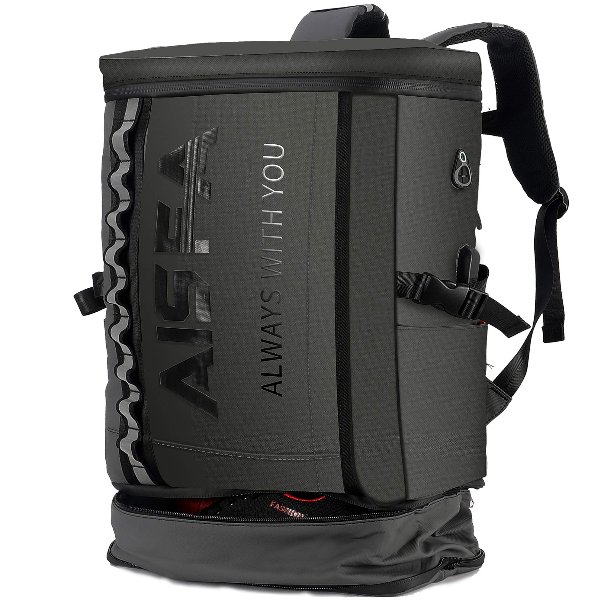 楽天RENEW[AISFA] リュック メンズ リュックサック バックパック スクエア 防災リュックサック 防水 17インチPC ビジネスリュック ラップトップバック 2層式 拡張機能 大容量 bag 靴/弁当収納 USB充電ポート付き 30L アウトドア旅行 通勤 学