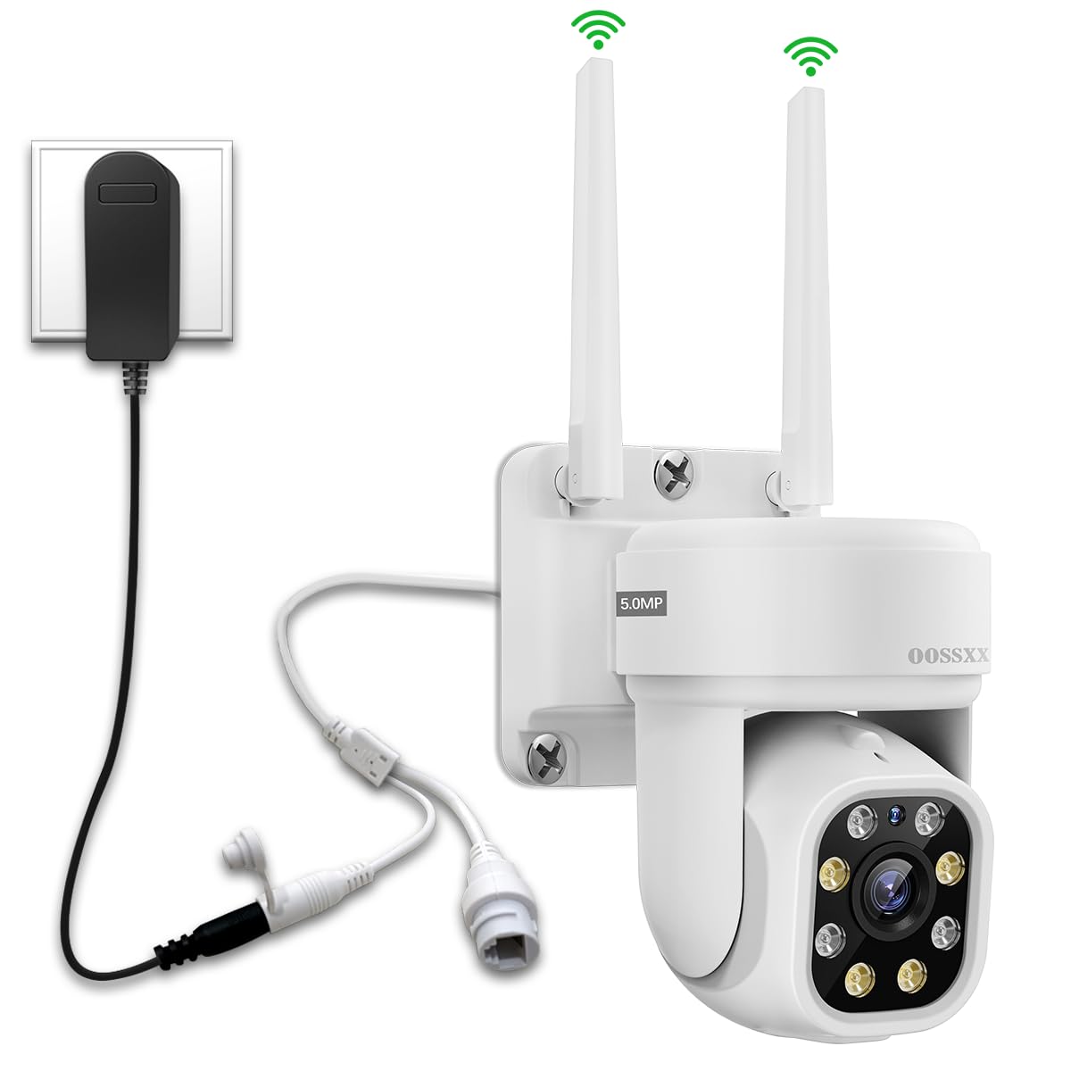 【双方向通話・PTZカメラ】 防犯カメラ ワイヤレス 屋外 500万画素ワイヤレスセット セキュリティ 防犯..