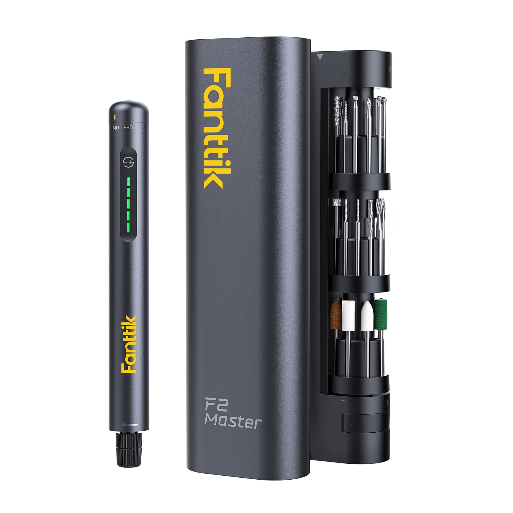 Fanttik F2 Master ミニルーター 5段変速 25000RPM高速回転 コードレス 4V USB-C 充電式 マグネット回..