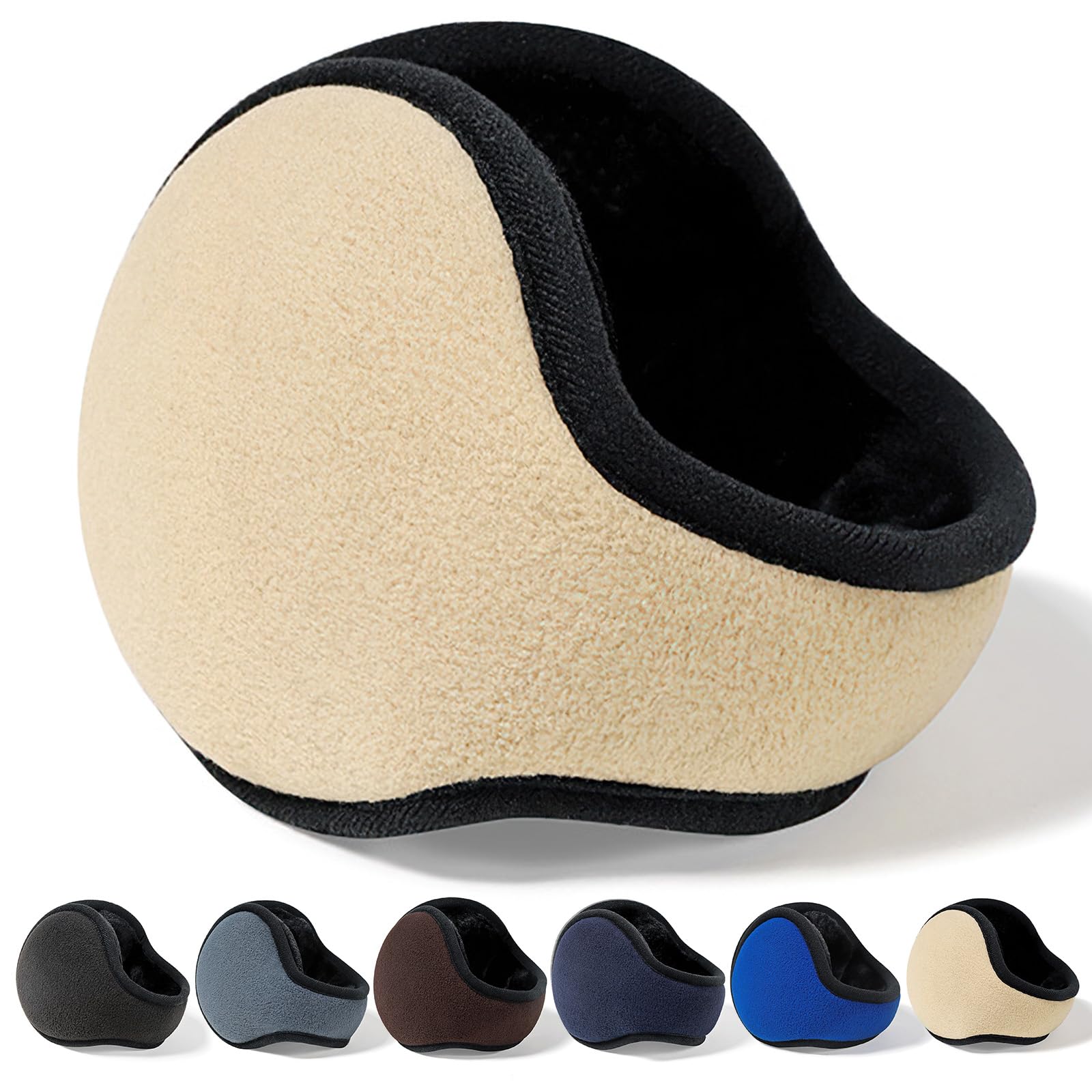 [PALAME] イヤーマフ イヤーウォーマー 冬 防寒 極暖ふわふわ裏起毛・180度折畳み・肌に優しい・肉厚ボ..