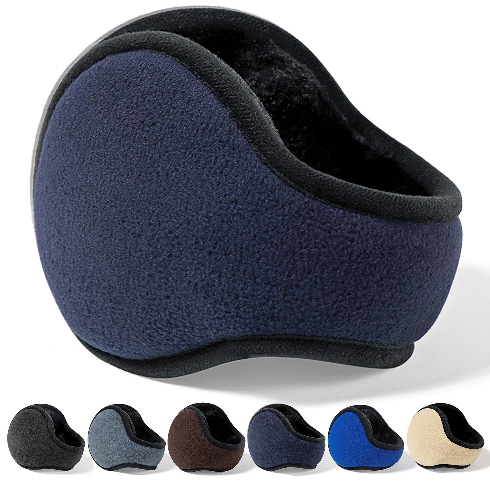 [PALAME] イヤーマフ イヤーウォーマー 冬 防寒 極暖ふわふわ裏起毛・180度折畳み・肌に優しい・肉厚ボ..