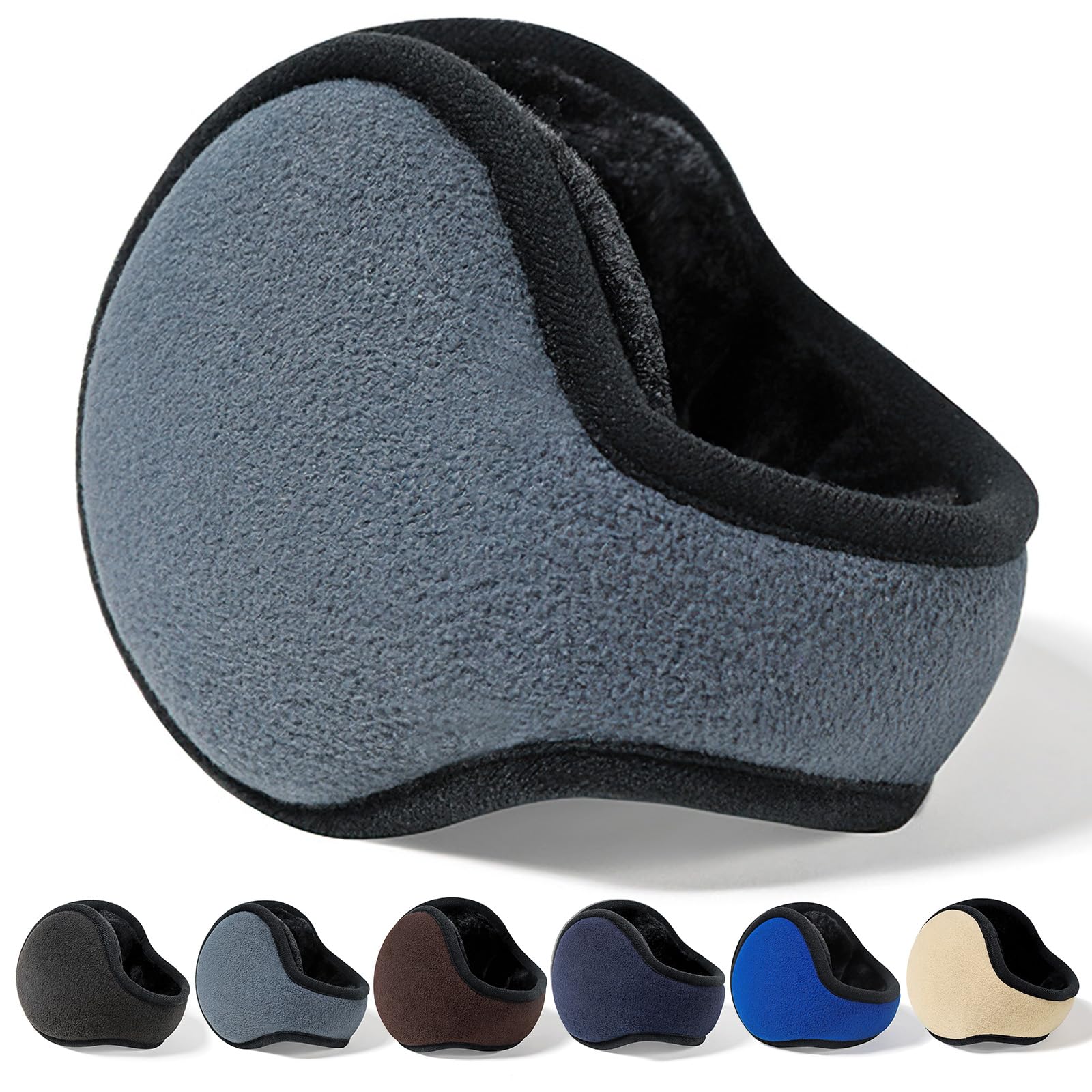 [PALAME] イヤーマフ イヤーウォーマー 冬 防寒 極暖ふわふわ裏起毛・180度折畳み・肌に優しい・肉厚ボ..