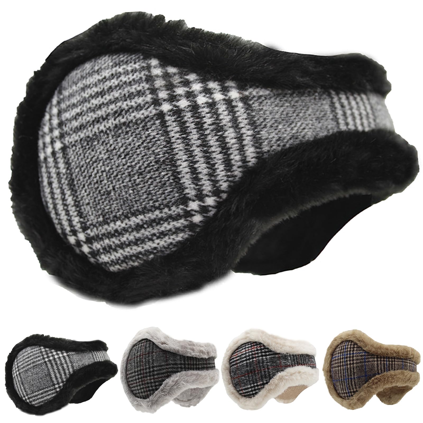 [PALAME] イヤーマフ イヤーウォーマー 冬 防寒 極暖ふわふわ裏起毛・180度折畳み・肌に優しい・肉厚ボ..