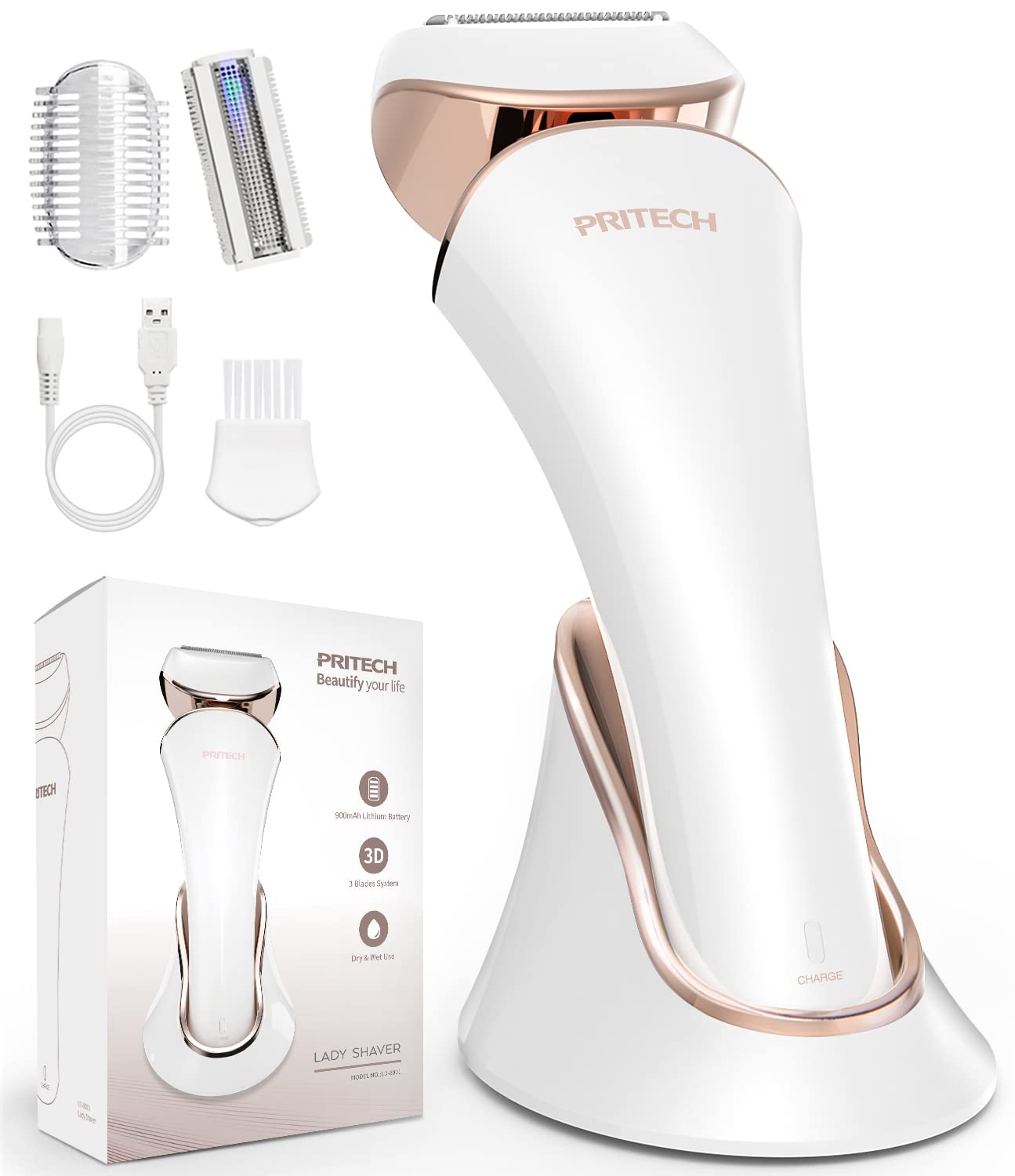 シェーバー レディース 電動シェーバー 女性 全身 小型 レディースシェーバー 小型 乾湿両用 ボディシェーバー レディース USB充電式 IPX6防水 ワンボ...