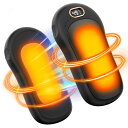 SAMONIC 充電式カイロ 360°全面発熱 1秒急速発熱 マグネット式 分離式 電気カイロ 大容量12000mAh 21段階温度調節 40℃-60℃ 5V/2A LEDデジタル ハンドウォーマー 軽量 コンパクト 防寒 通勤 通学 (黒)