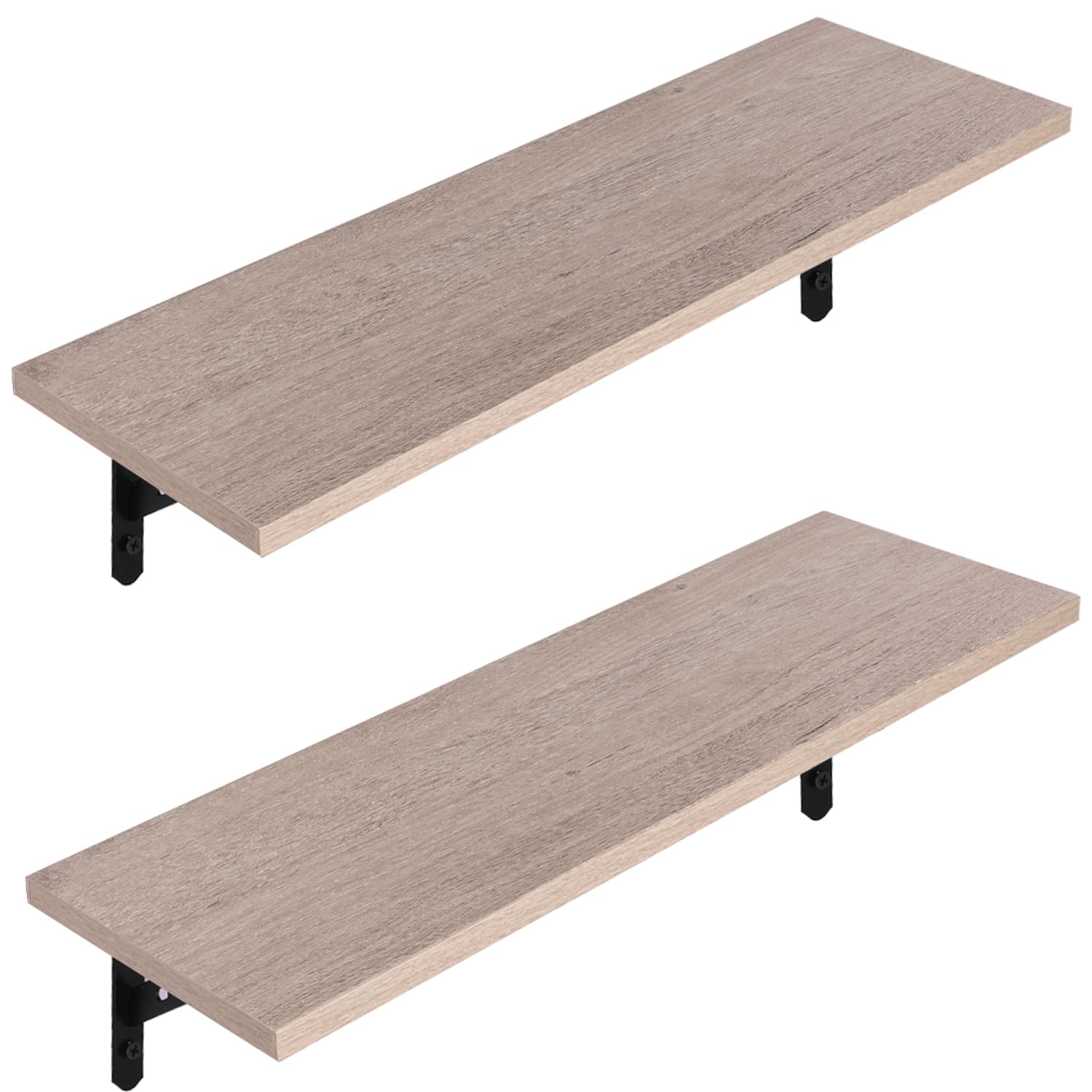 SIUSA ウォールシェルフ 壁掛け棚 2個セット 防水 頑丈 壁 棚 ウォールラック おしゃれ 北欧 42cm 防カ..