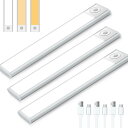 Chuqisheji 人感センサーライト led 照明 デスクライト led マグネット 室内 USB充電式 3色調整可能 3000K/4500K/6500K色温度調整 キッチンライト ワードローブ 食器棚 ロッカー ベッドサイド 廊下 玄関 階段 マグネ